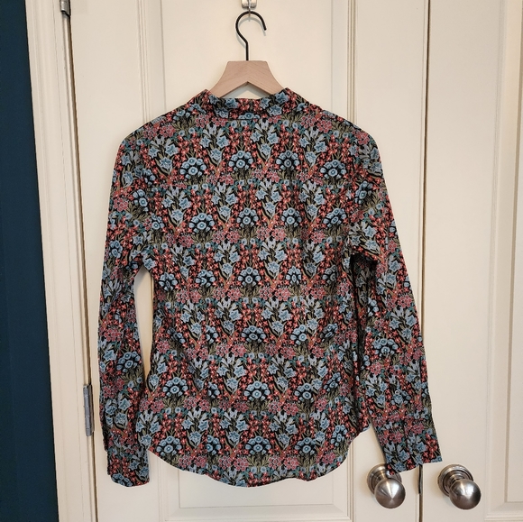 J Crew Perfect Shirt in Liberty London Primrose Floral Size 10 - Picture 3 of 4